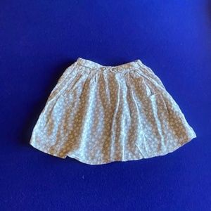 Grey And White Floral Print Skirt Girls Size Small